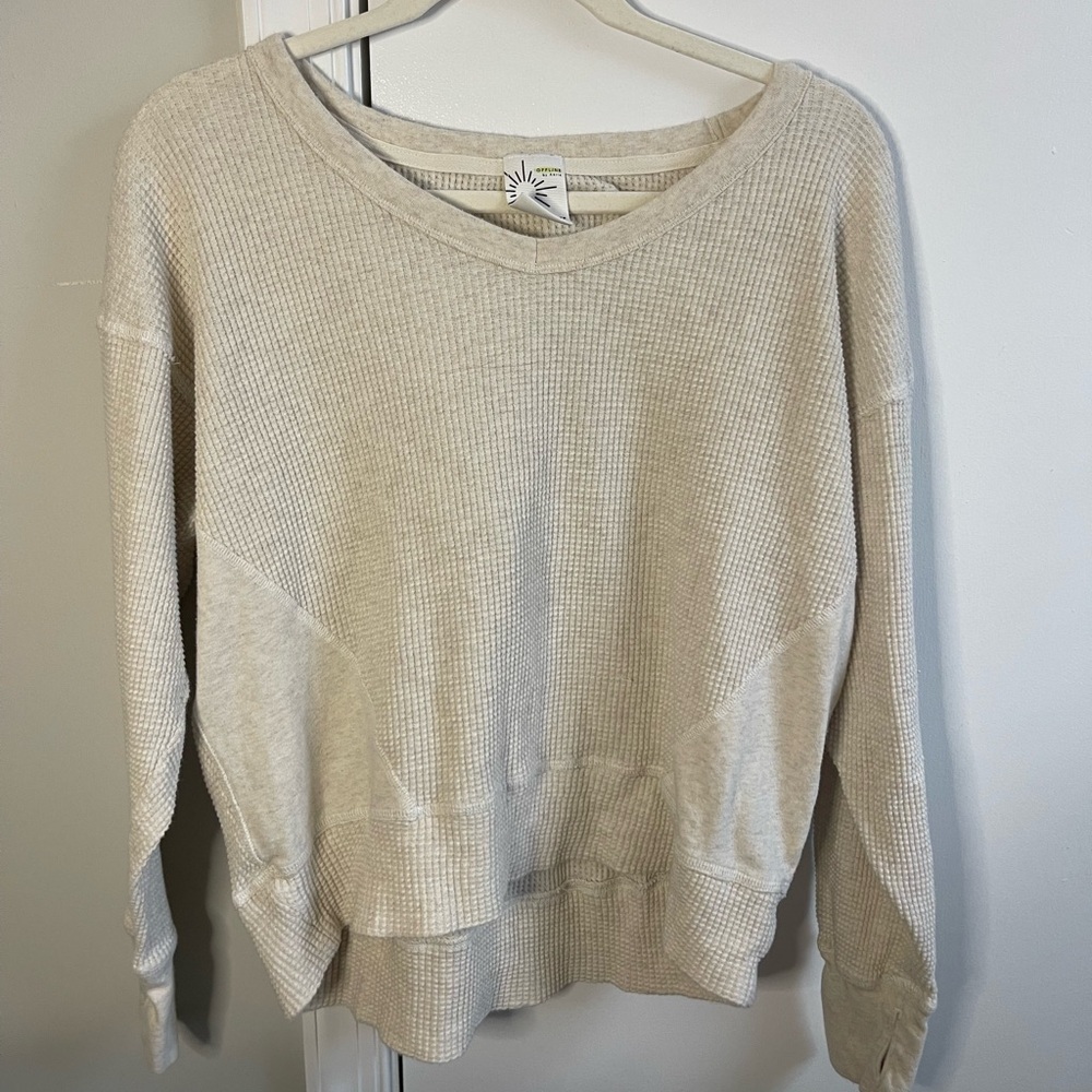 Aerie Waffle Knit Crewneck